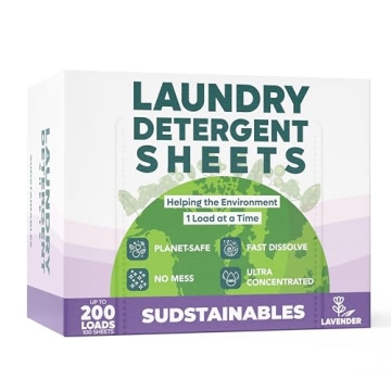 Laundry Detergent Sheets (200 Loads) - Eco Friendly Laundry Soap Detergent Strips I Eco Friendly, Ze...