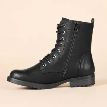 Amazon Essentials Stylish Lace-Up Combat Boots for Women