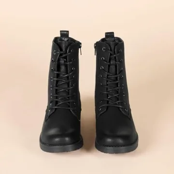 Amazon Essentials Stylish Lace-Up Combat Boots for Women