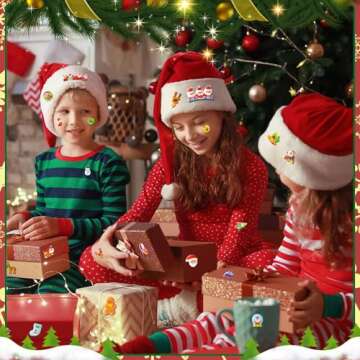 UPINS Christmas Stickers for Kids, 10 Sheets Holiday Stickers 3D Puffy Stickers Cute Snowman Reindeer Tree Santa Foam Stickers Decals for Christmas Party Favors Scrapbooking DIY Crafts