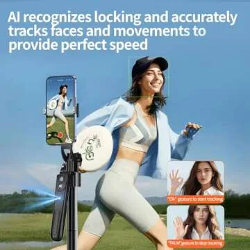 yAyusi 360° Smart Face Tracking Tripod with Lights