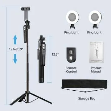 yAyusi 360° Smart Face Tracking Tripod with Lights