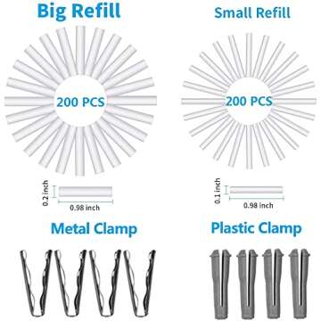 AFMAT Electric Eraser Refills 400 pcs, φ5mm Erasers Refil-200 pcs and φ2.3mm Erasers Refil-200 pcs...