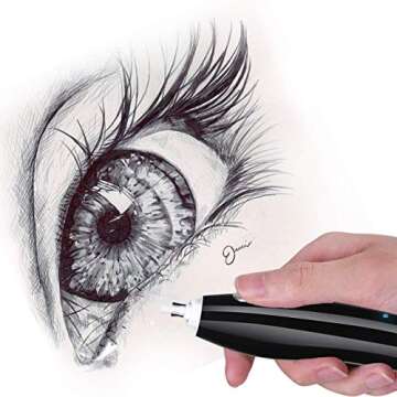 AFMAT Electric Eraser Refills 400 pcs, φ5mm Erasers Refil-200 pcs and φ2.3mm Erasers Refil-200 pcs, Replacement Erasers for Sketching and Drawing Electric Erasers