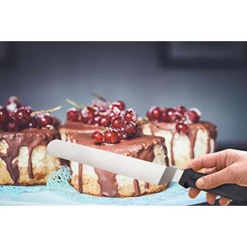 Puckway Offset Cake Spatula Set - 3 Professional Frosting Tools