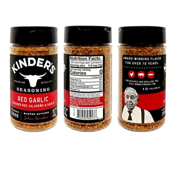 Kinders Red Jalapeno Garlic Seasoning Bundle with Measuring Spoon