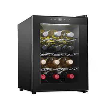 Schmécké 12 Bottle Red And White Wine Thermoelectric Wine Cooler/Chiller Counter Top Wine Cellar w...