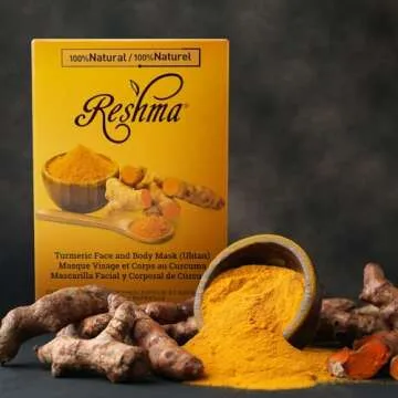 Reshma Beauty Turmeric Face Mask (Ubtan) | All Natural Ingredients - Barley Seed, Gram Seed, Turmeric, and Sandalwood | Brightening and Hydrating Mask | Haldi Ceremony Powder | (Pack of 12), 2.12 oz