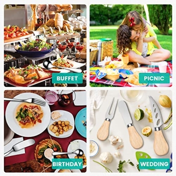 LifeMusican Wooden Cheese Spreader Knife Set for Entertaining