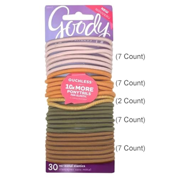 Goody Ouchless Elastic Hair Ties 30 Count