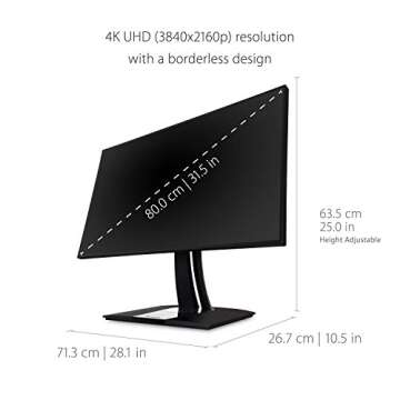 ViewSonic VP3268-4K 32" Monitor for Home and Office
