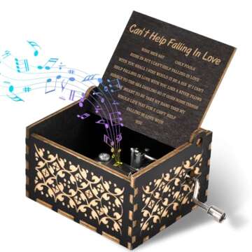Charming Hand Crank Music Box - Perfect Valentine's Day Gift for Her