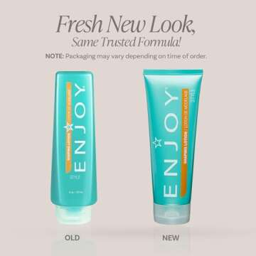 Enjoy Shaping Curly Hair Styling Cream - Adds Volume, Lightweight Curl Defining Finish, Anti-Frizz, 8 Ounce