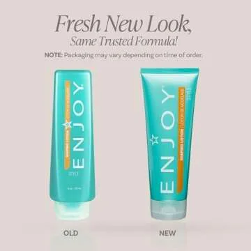 Enjoy Shaping Curly Hair Styling Cream - Adds Volume, Lightweight Curl Defining Finish, Anti-Frizz, 8 Ounce