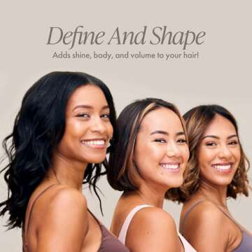 Enjoy Shaping Curly Hair Styling Cream - Adds Volume, Lightweight Curl Defining Finish, Anti-Frizz, 8 Ounce