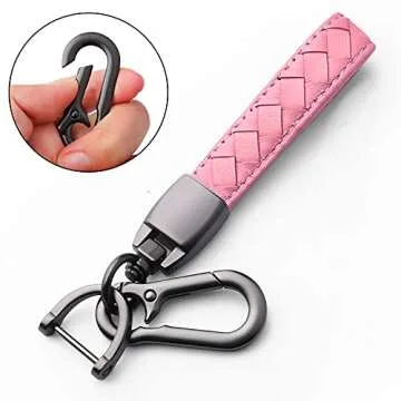 Jeep Key Fob Cover with Leather Keychain for Durability