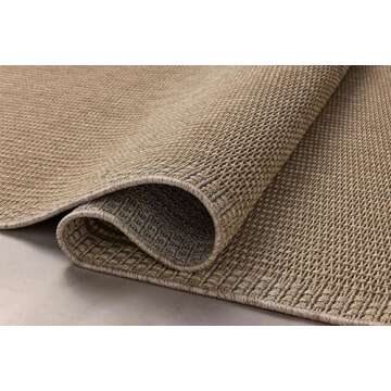 Loloi Chris Loves Julia Providence Collection PRC-02 Natural/Sand 7'-6" x 10', .12" Pile Height, Indoor/Outdoor Area Rug