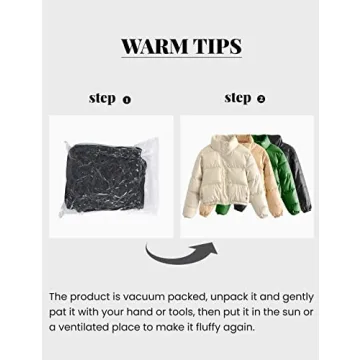 Ailoqing Women’s Stylish Faux Leather Puffer Jacket