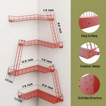 WOPITMER Fire Escape Wall Shelf for Stylish Home Decors