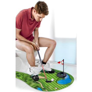 Toilet Golf Game - Mini Golf for Your Bathroom Fun & Gag Gifts
