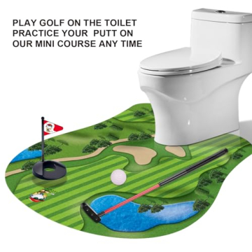 Toilet Golf Game - Fun Mini Golf Gift for Adults