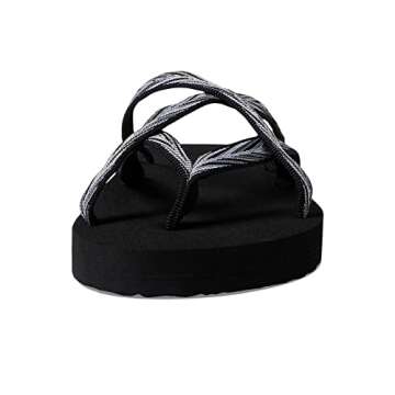 Teva Women's Olowahu Sandal, Palms Black/White, 10