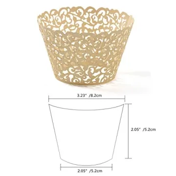 Elegant 120 Pack Cupcake Wraps for All Celebrations