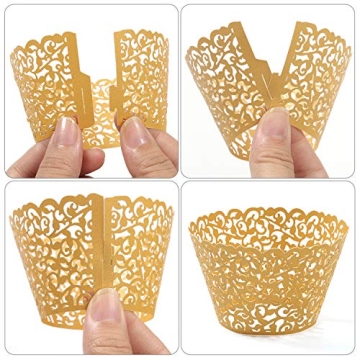 Elegant 120 Pack Cupcake Wraps for All Celebrations