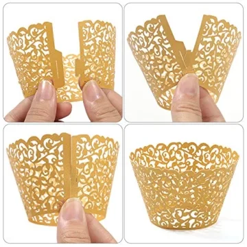 Elegant 120 Pack Cupcake Wraps for All Celebrations