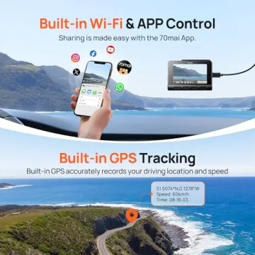70mai A800S 4K Dash Cam with WiFi and ADAS Features