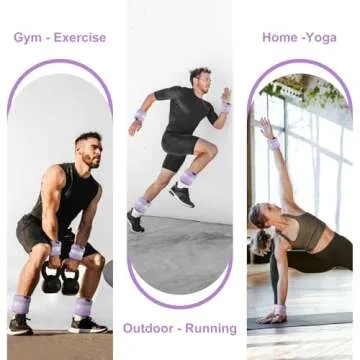 Adjustable 6LB Ankle Weights for Strength Training