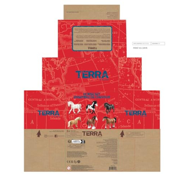 Realistic Horse Figurines Set for Kids Ages 3+ - Terra by Battat