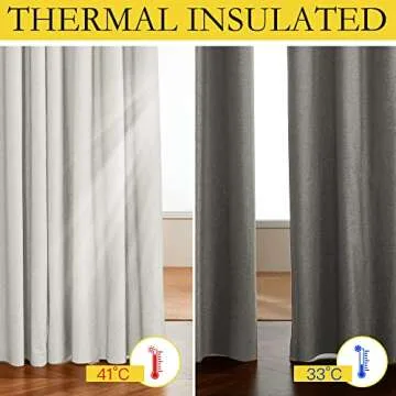 NICETOWN Linen Blackout Curtains - 100% Privacy & Style