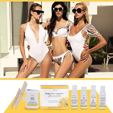 GiGi Strip Free Honee Complete Hair Waxing, at Home Hair Removal Kit