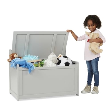Melissa & Doug Wooden Toy Chest - Gray Furniture For Kids