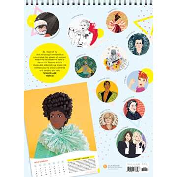 Feminism Calendar 2020 Set ~ Deluxe 2020 Fiercely Female with 100+ Calendar Stickers (Feminist, Fema...