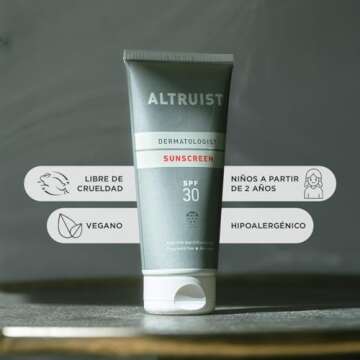 Altruist. Dermatologist Sunscreen. Broad Spectrum SPF 30 & high UVA Protection 200 ml - Pack of 2