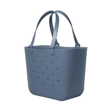 Simple Modern Beach Bag Rubber Tote | Waterproof Extra-Large Tote Bag with Zipper Pocket for Beach, ...