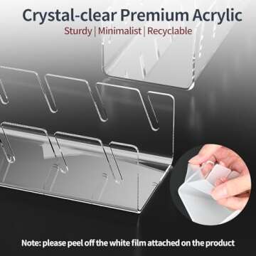 GoMaihe Hat Organizer for Baseball Caps: 2-pack Acrylic Hat Display Stand for Closet - Clear Cap Storage Holder for Ball Cap, Golf Cap, Trucker Hat - Install-free | Easy Grab | Minimalist