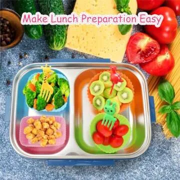 Colorful 80PCS Silicone Lunch Box Dividers Set for Kids