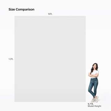 Julius Studio 10 x 12 feet Pure White Backdrop Screen Long-Life Reusable Background, Higher Density Than Market Standard Thick 150GSM Synthetic, Photography Video Studio, Events, Streaming, JSAG208