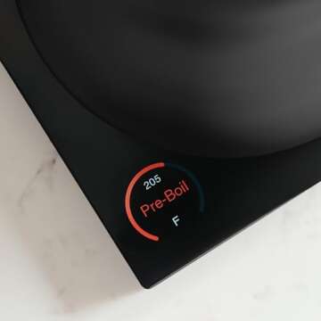 Fellow Stagg EKG Pro Electric Gooseneck Kettle - Pour-Over Coffee and Tea Pot, Stainless Steel, Quick Heating, Matte Black with Walnut Wood Handle, 0.9 Liter