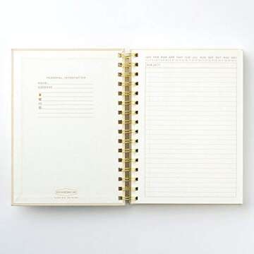 DesignWorks Ink Solid Modern Twin Wire Bound Journal, Daydreams