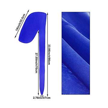 4 Pieces Kids Silky Durag with Wave Caps Set Unisex Baby Durags Long Tail and Wide Strap Headwraps Turban Beanies (Black, Royal Blue)