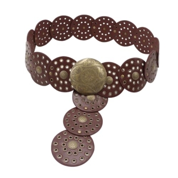 Dazzleimart Vintage Wide Disc Western Style Belt