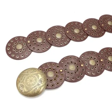 Dazzleimart Vintage Wide Disc Western Style Belt