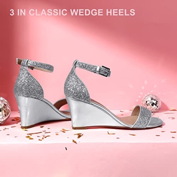 IDIFU Women's 3-Inch Wedge Sandals - Comfortable & Stylish