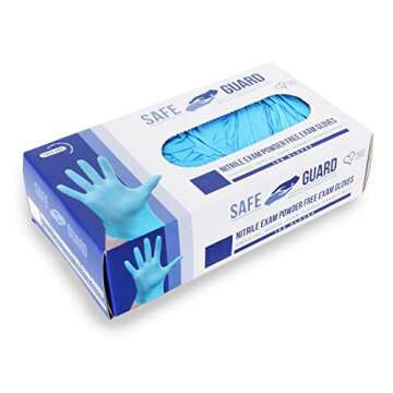 Safeguard Nitrile Disposable Gloves - Latex Free & Safe