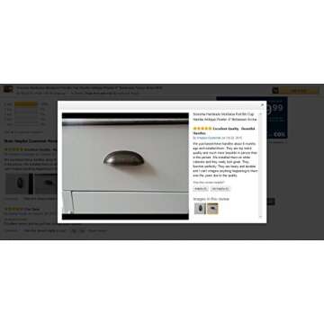 TANGDIAABBCC Aeiniwer Sonoma Cabinet Hardware Montana Pull Bin Cup Handle Antique Pewter 3" Betweeen Screw Holes New