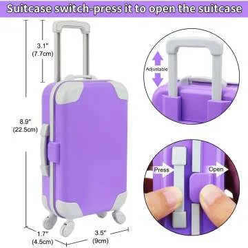 18" Doll Travel Accessory Set - 23 pcs Suitcase & More!